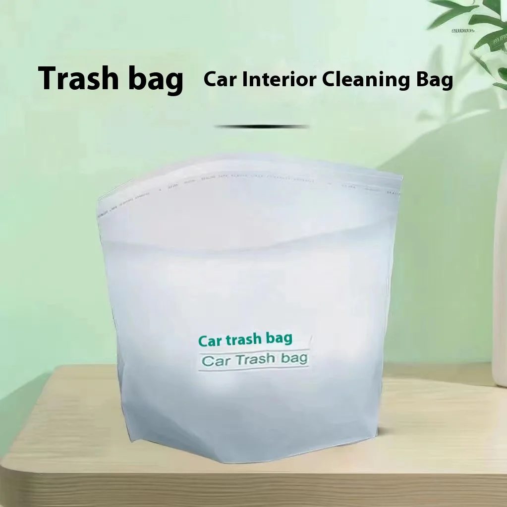 Modern Disposable Self-Standing Cylinder Trash Can Good Things Sticker Plastic Interior Car Garbage Bag Travel Car Organizer