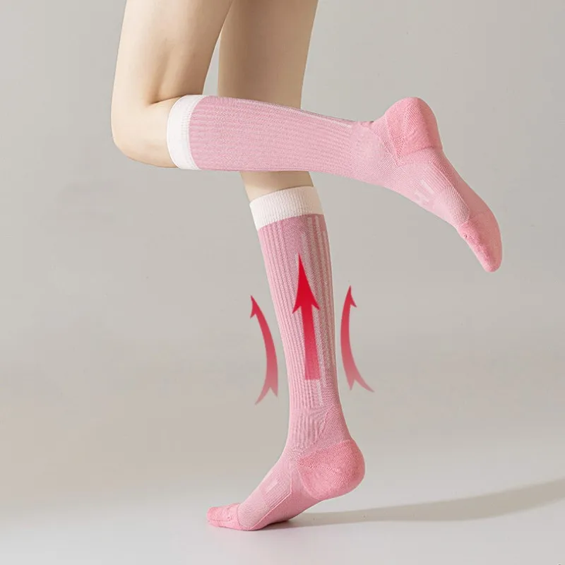 

Sports Socks Cotton High Socks Women'S Stockings Calf Wrap Long Barrel Stockings For Women Yoga Running Socks Absorb Sweat
