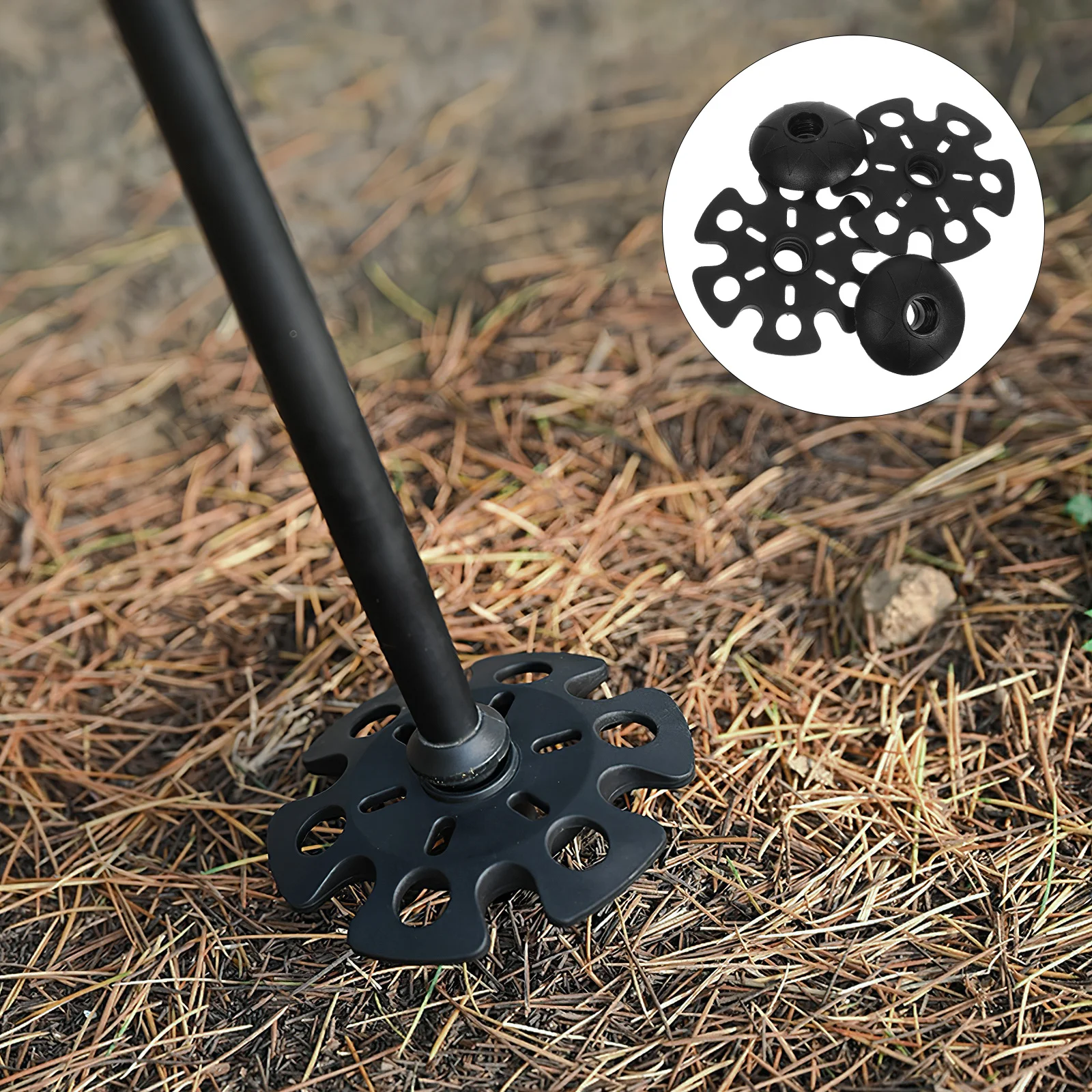 4 pezzi punte per bastoncini da trekking all'aperto lavello da neve preventer fango fiocco di neve disco bastone da passeggio cuscinetti per piedi escursionismo fiocco di neve pad