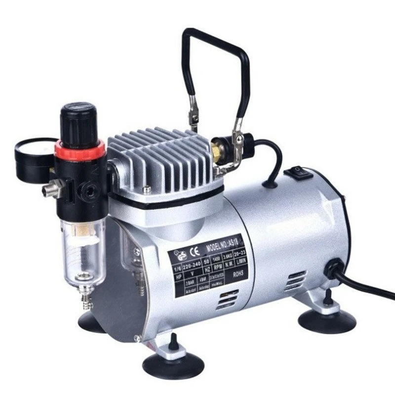 Furniture Repair Airbrush Compressor - Portable Small Air Pump for Hobby Spray Painting & Art Craft