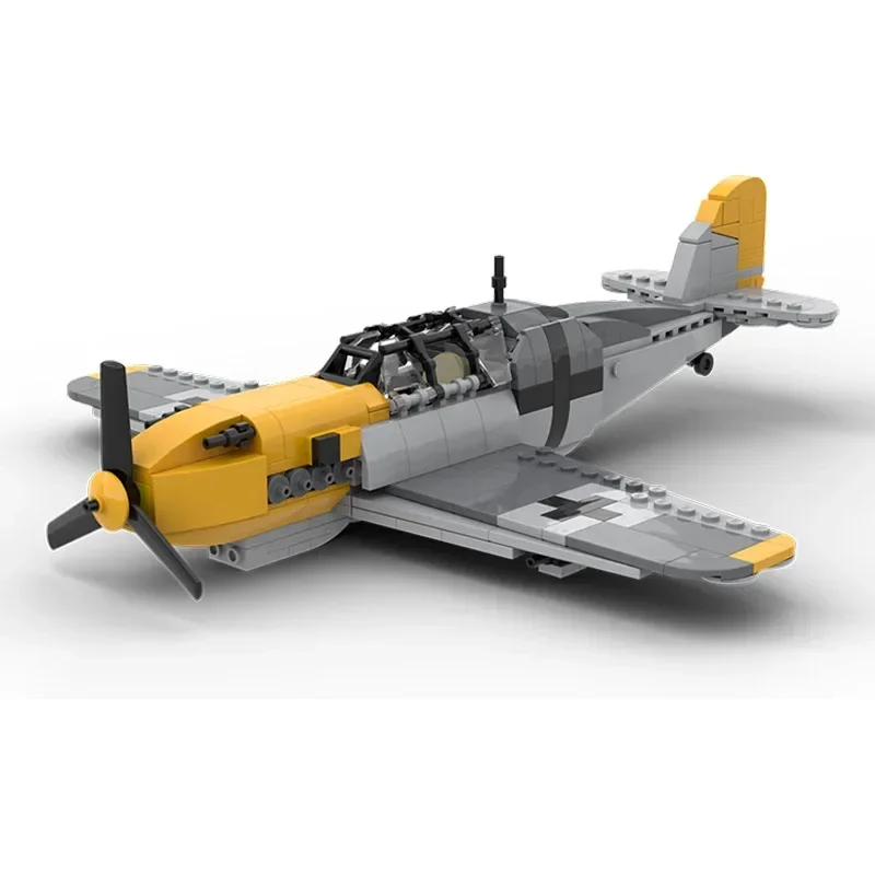 子供のためのmocビルディングブロック,航空機モデル,messerschmitt,bf 109 f2,技術モジュラーブロック,DIYアセンブリおもちゃ,ギフトセット