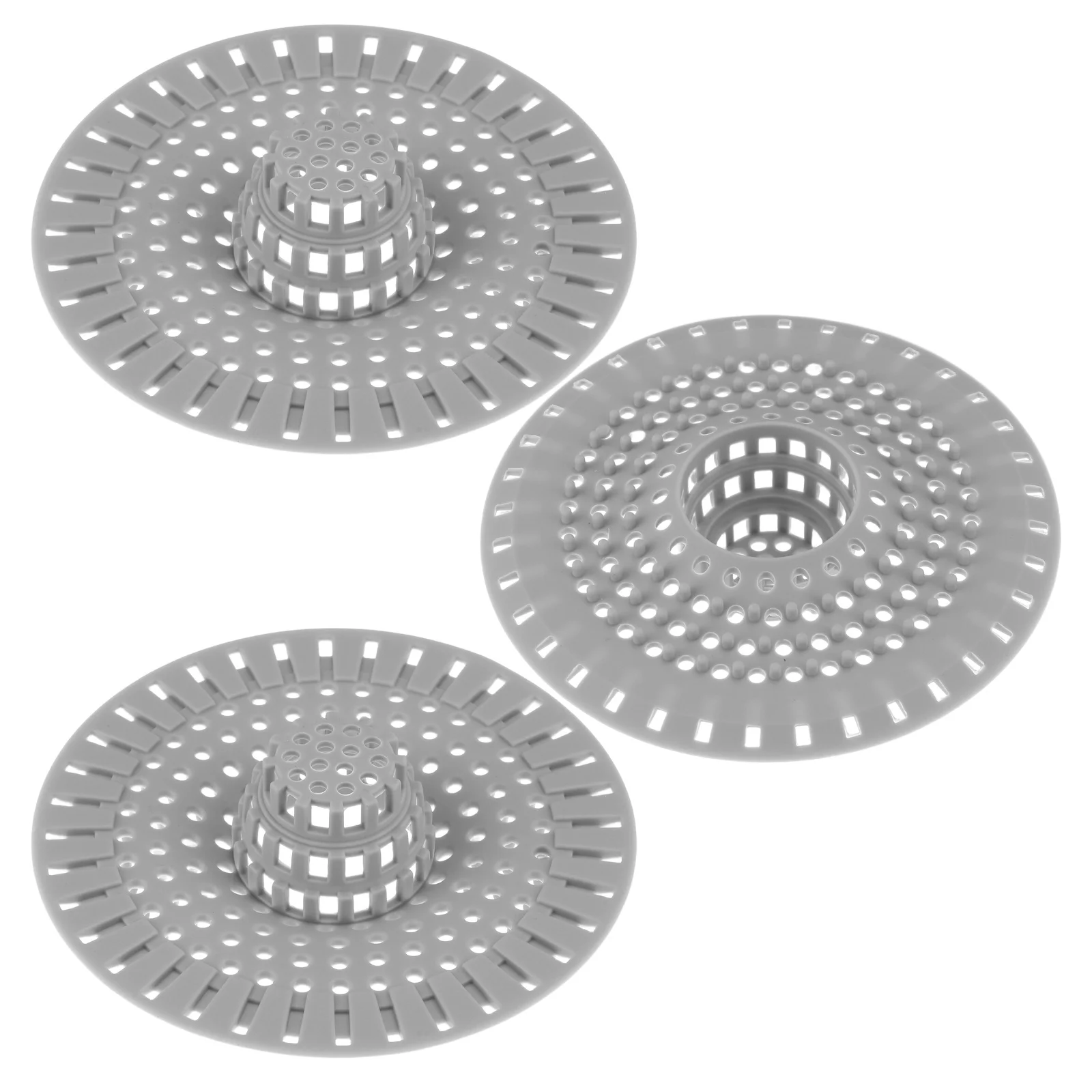 

3pcs Silicone Sink Drain Stopper Cover Cover For Bathroom Tub Shower Hair Catcher Filter Trap Smooth Drainage Tool