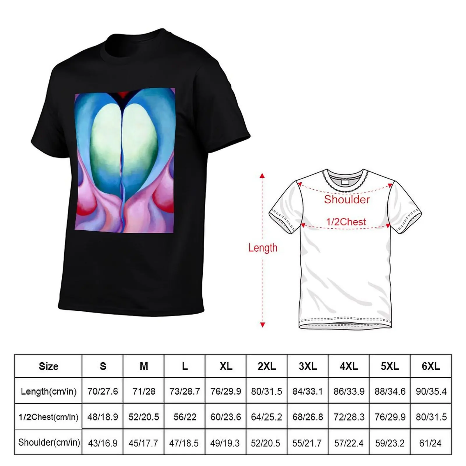 Georgia O'Keeffe series-i-no-8 T-Shirt Casual Pattern Print Tee Shirt