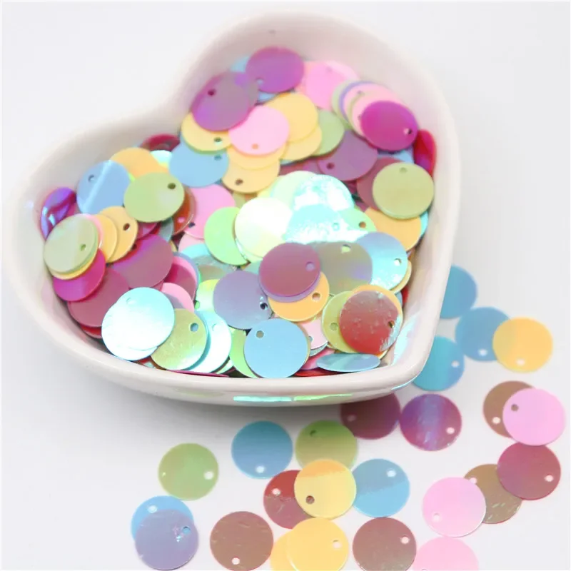 10/15/20/25/30mm Large Sequins With Side Hole PVC Flat Round Loose Sequin Paillettes Sewing Craft DIY Scrapbooking Pendant