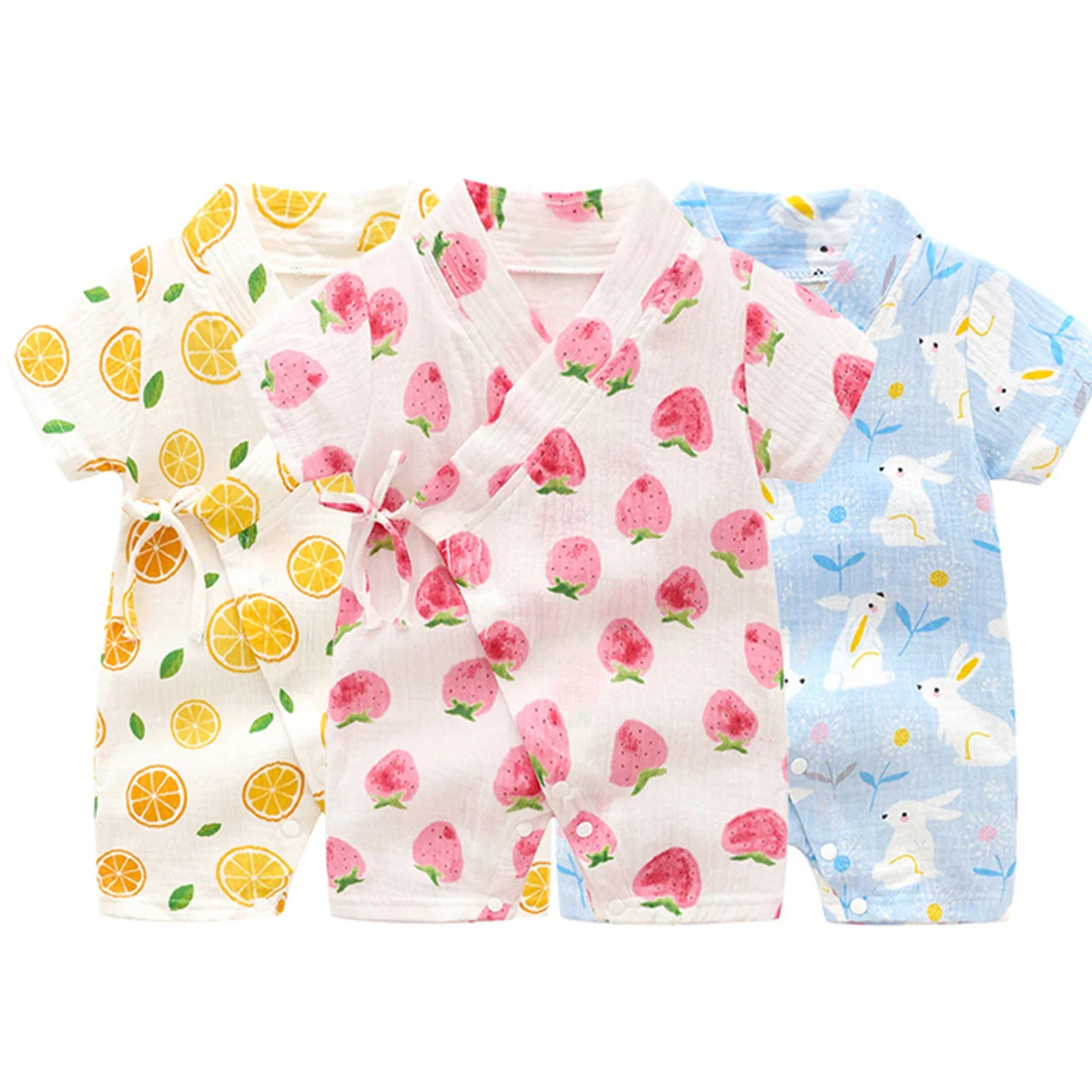 Summer Infant Baby Boys Girls Romper Muslin Sleeveless Newborn Rompers Fashion Baby Bodysuits Clothing