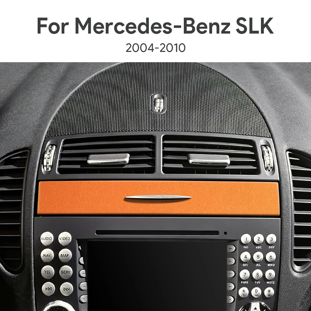 Hochwertiger Wildleder-Zierstreifen LHD RHD Aufkleber für Mercedes Benz SLK R171 2004-2010 Auto-Zentralluftauslass-Zubehör