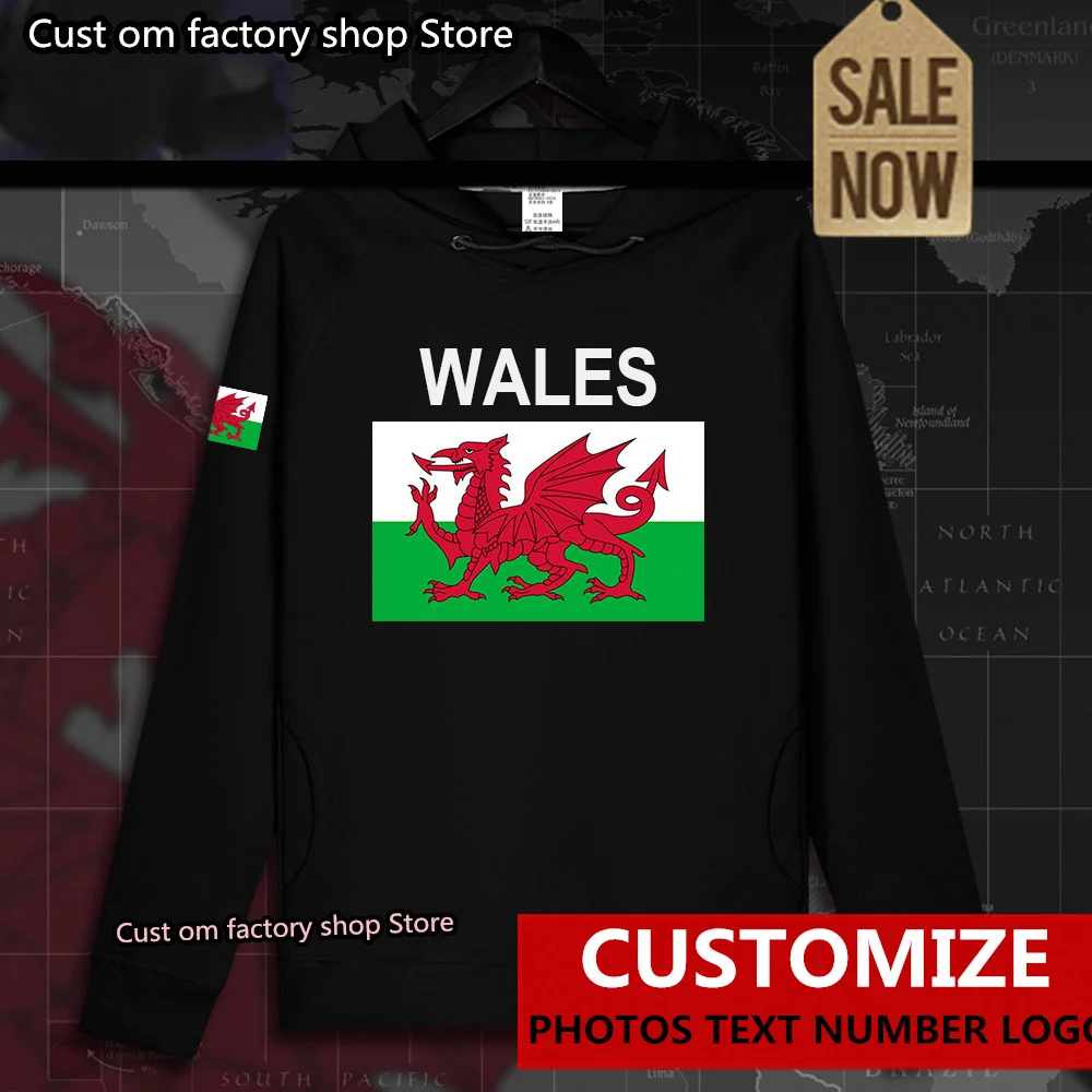 

Wales Cymru Welsh WLS UK mens hoodie pullovers hoodies men sweatshirt new streetwear clothing Sportswear tracksuit nation flag