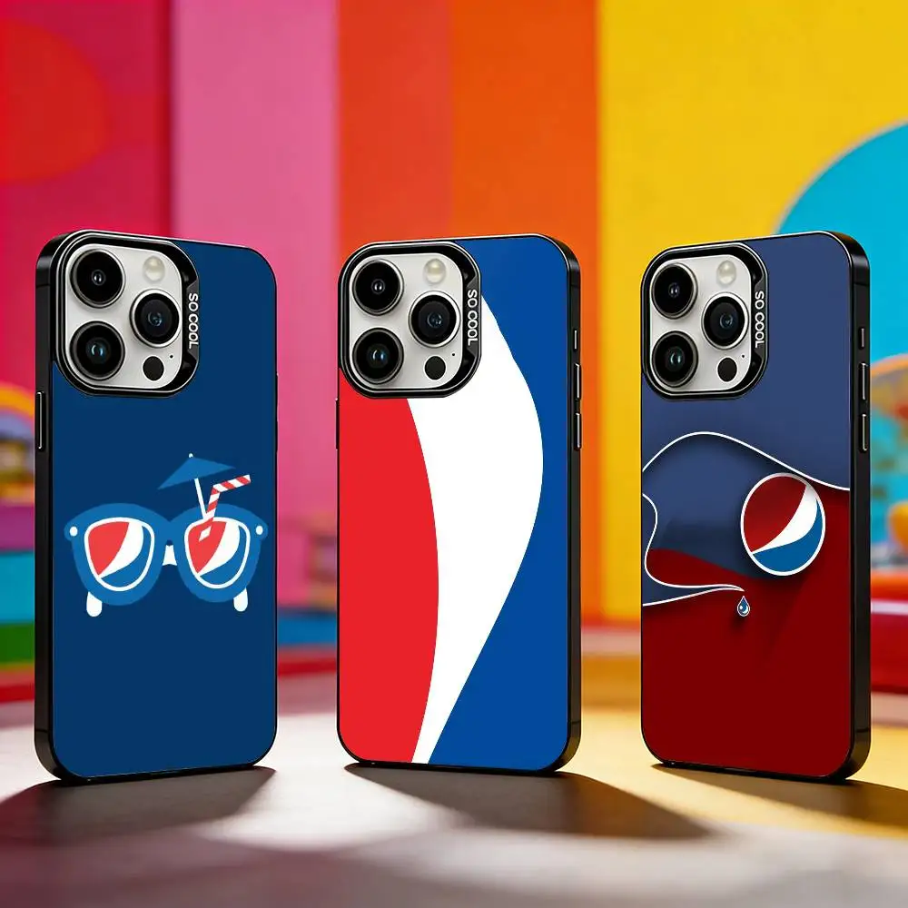 

Drinks P-Pepsi Phone Case For iPhone 17,16,15,14,13,12,11 Plus,Pro Max,XS,Colored silver phone case