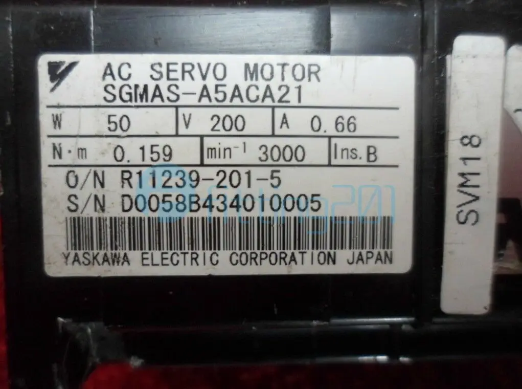 

ONE Yaskawa SGMAS-A5ACA21 Servo Motor USED