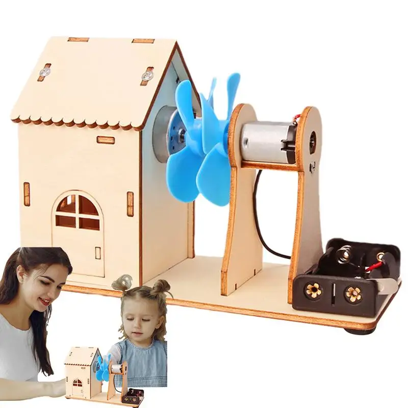 Wind Generator Craft Kit Electricity Generator Physical Generation Science Education Kit Creative Wind Turbines Electricity Toy