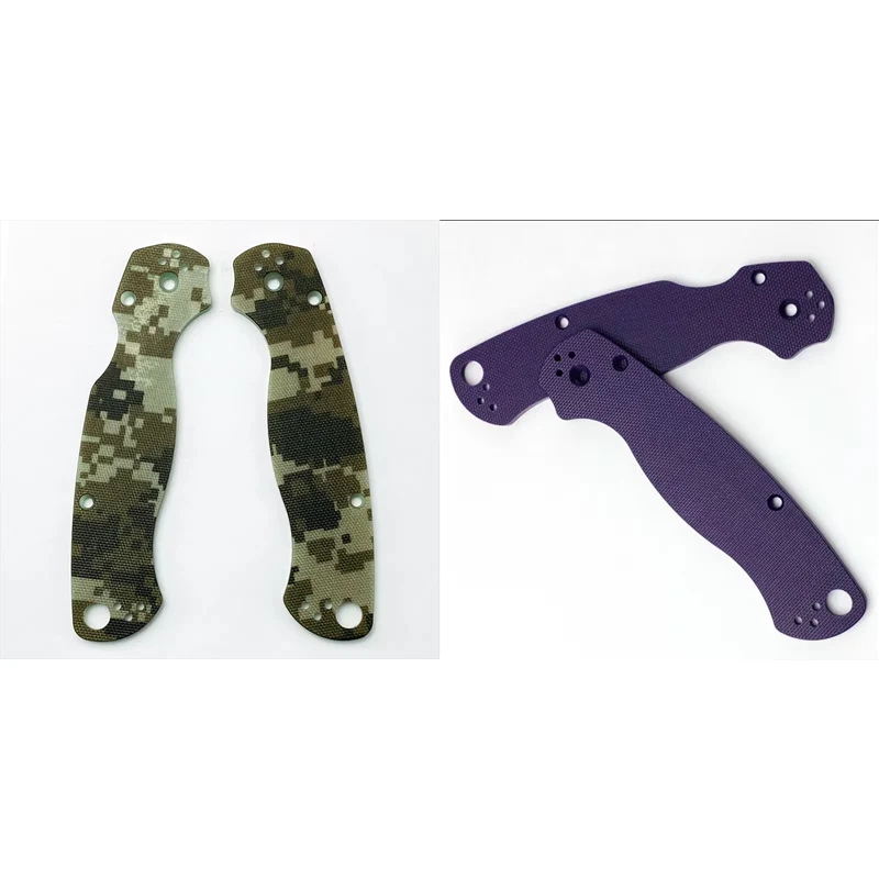 6 Colors Custom Camouflage Knife G10 Handle Scales Grip Patches for Spyderco C81 Paramilitary 2 Para2 Replace Accessories Parts