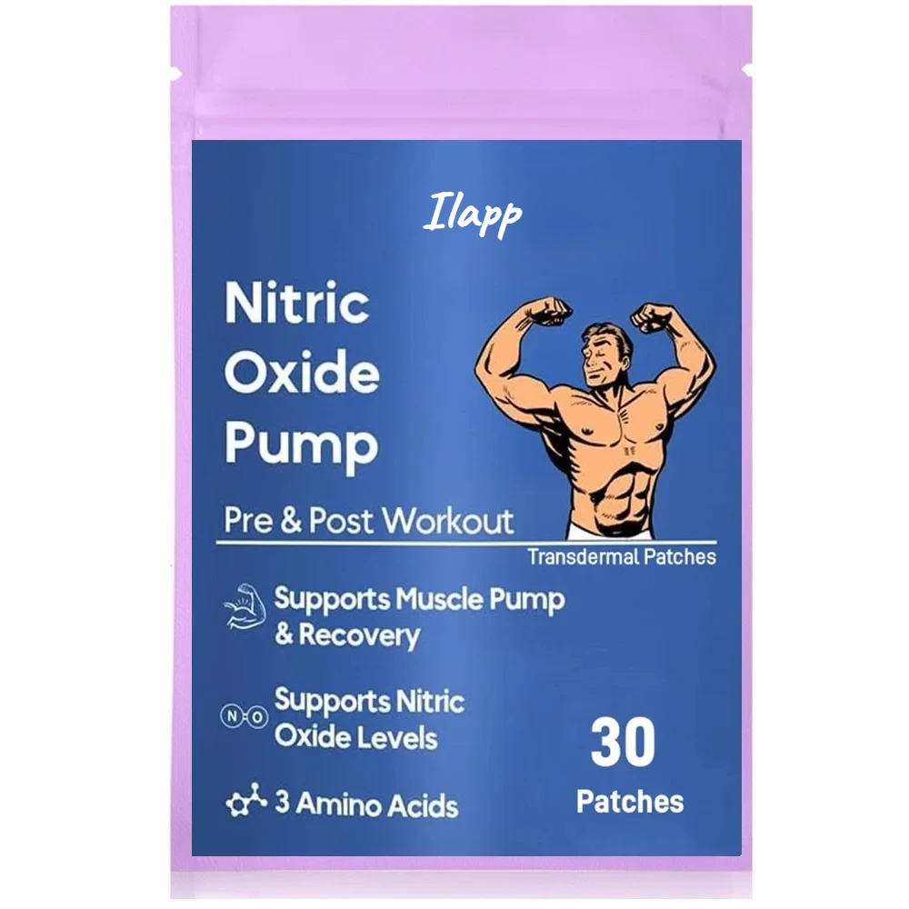 30 Patches Nitric Oxide Transdermal Patches for Men Muscle Growth Performance Endurance