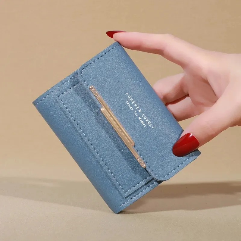 محفظة معدنية صغيرة قابلة للطي للطلاب ، محفظة صغيرة مخصصة من الصفر ، جديدة ، جميلة