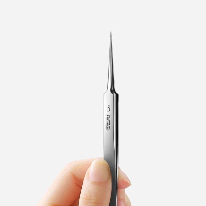 German Ultra-fine No. 5 Cell Pimples Blackhead Clip Tweezers Beauty Salon Special Scraping & Closing Artifact Acne Needle Tool