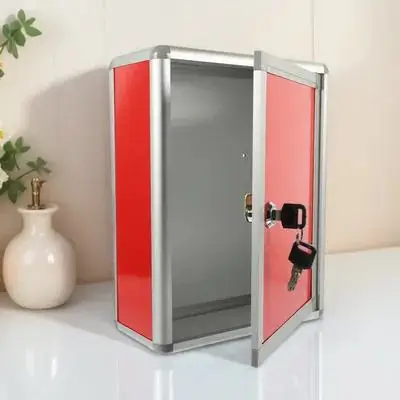

Wall Mount Complaints Box Vintage Aluminum Alloy Letter Box Lockable Mailbox for Public Voting and Office Use Wall Mount Mailbox