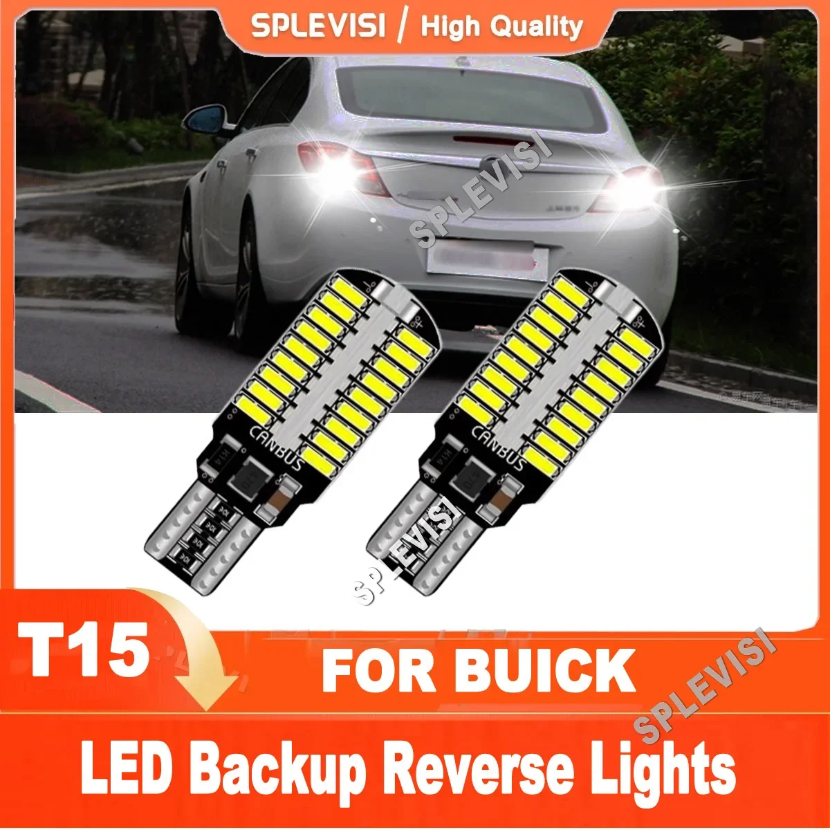 2x T15 912 915  6000K White LED Reverse Lights Replace For Buick Envision Enclave  Regal  Encore LaCrosse