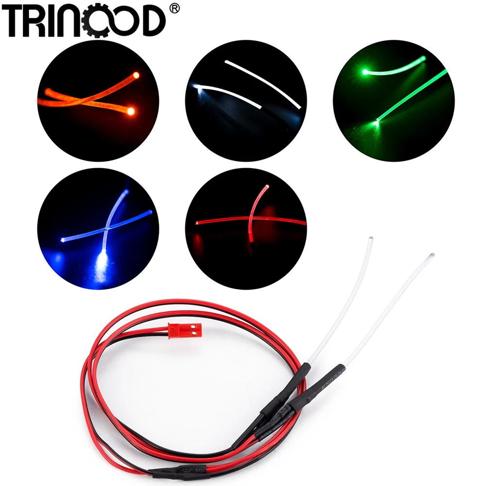 TRINOOD Soft Wire Rücklicht Scheinwerfer LED Tagfahrlicht für 1/10 RC Truck Drifting Flat Car Chassis Light