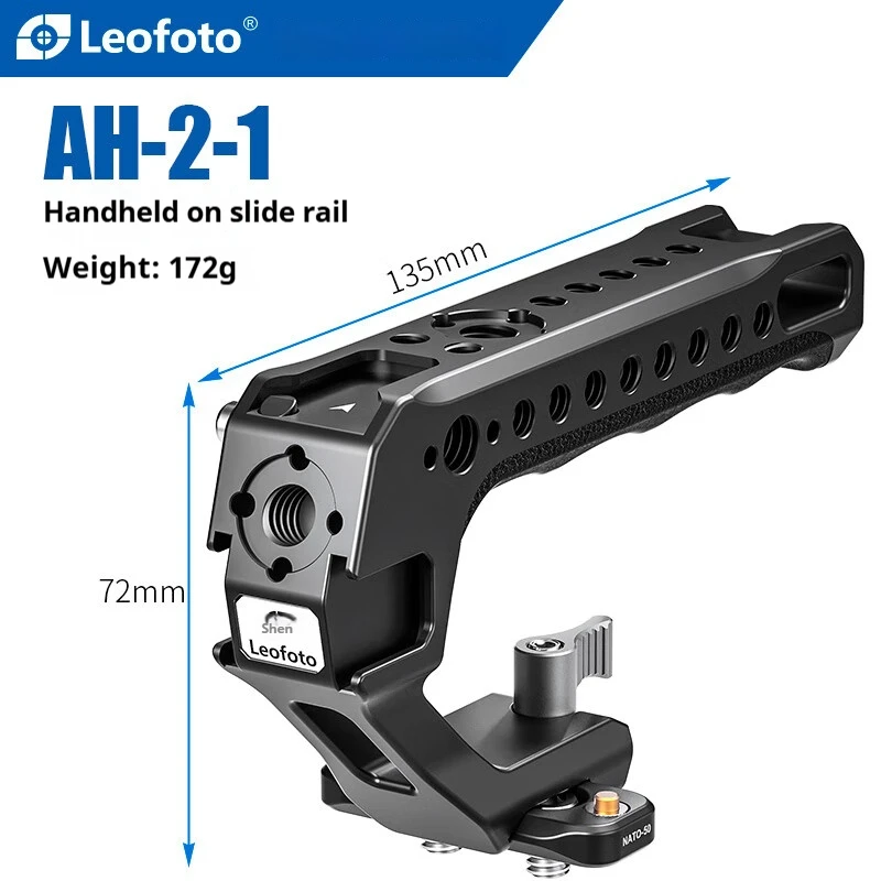 

Leofoto AH-2 Arca-Style Hot Shoe Slide Handle Shooting Accessory Compatible with Sony, Canon, Nikon, and Fujifilm Cameras