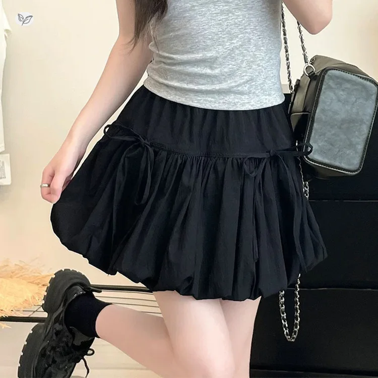 4-10Y Girls' Bud Skirt Summer New Arrival Girls' Big Kids Summer Stylish Half Skirt Children's High-End Short Skirt H95-30