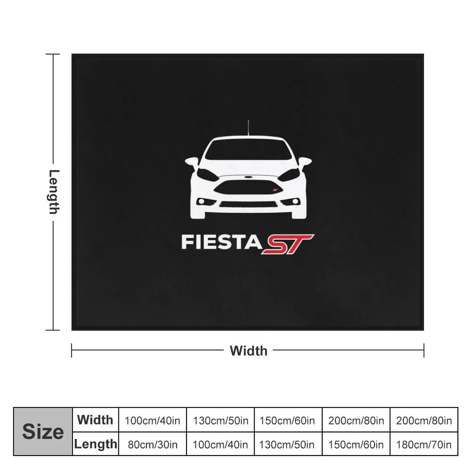 Fiesta ST - whiteout Throw Blanket Blankets For Baby Extra Large Throw Luxury Throw Soft Big Blankets