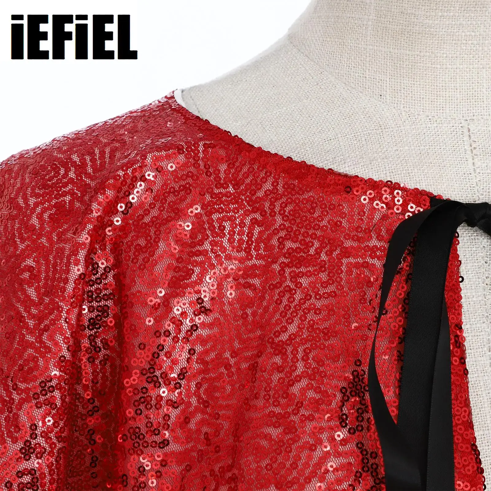 

Women Sparkling Sequins Shrug Shawl for Rave Music Festival Evening Cape Long Sleeve Bolero Costume Clubwear Cocktail Party Coat