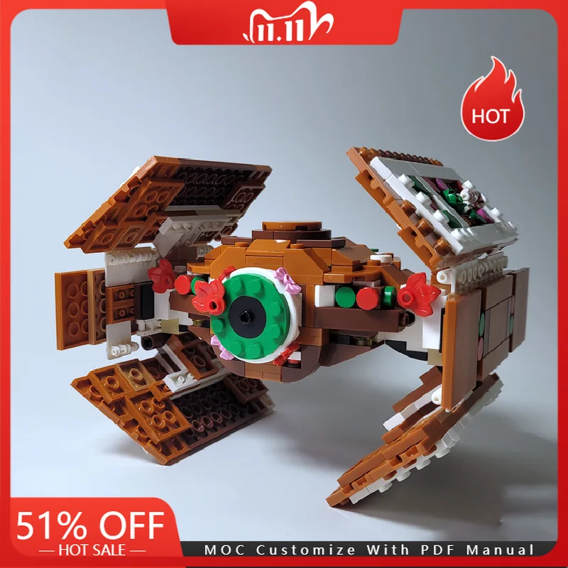 

500 Parts Star Battle Cool Starfighter Model MOC Building Blocks Bricks DIY Creative Assembly Educational Toys Christmas Gifts