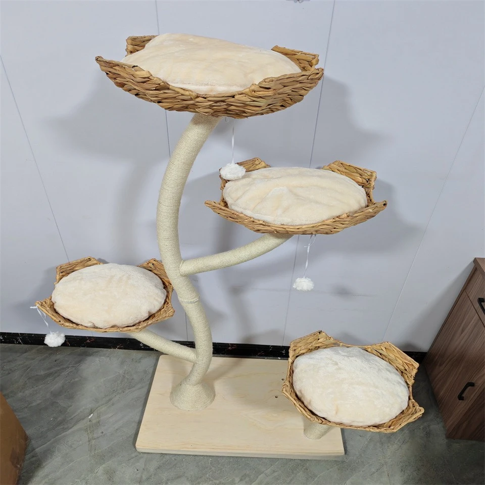 Trunk shape cat nest integrated cat scratching post  tree pet villa  jumping platform  climbing frame