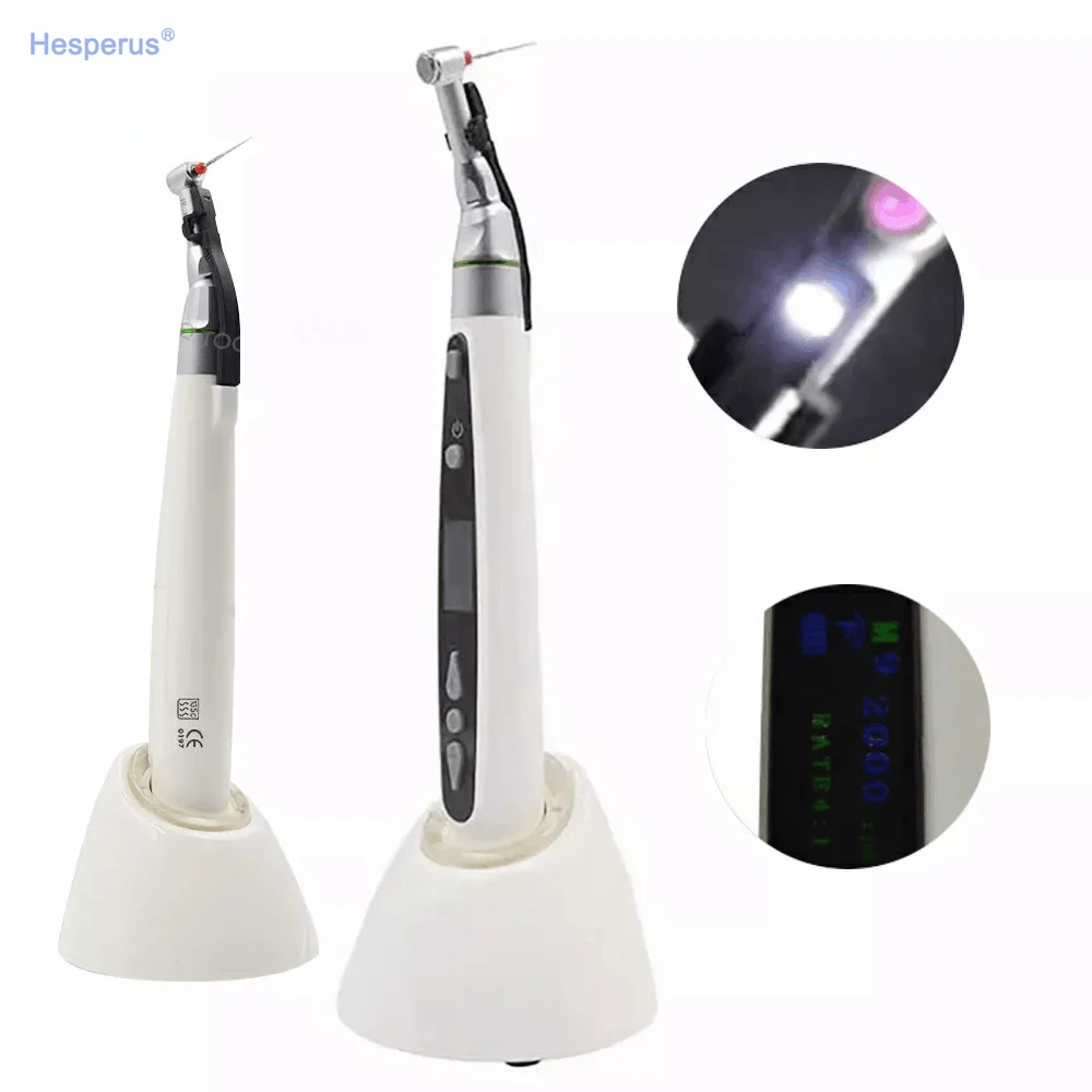 LED Wireless Den tal Endo motor with Apex locator including 16:1 contra angle Endodontic motor with Apex Locator with light