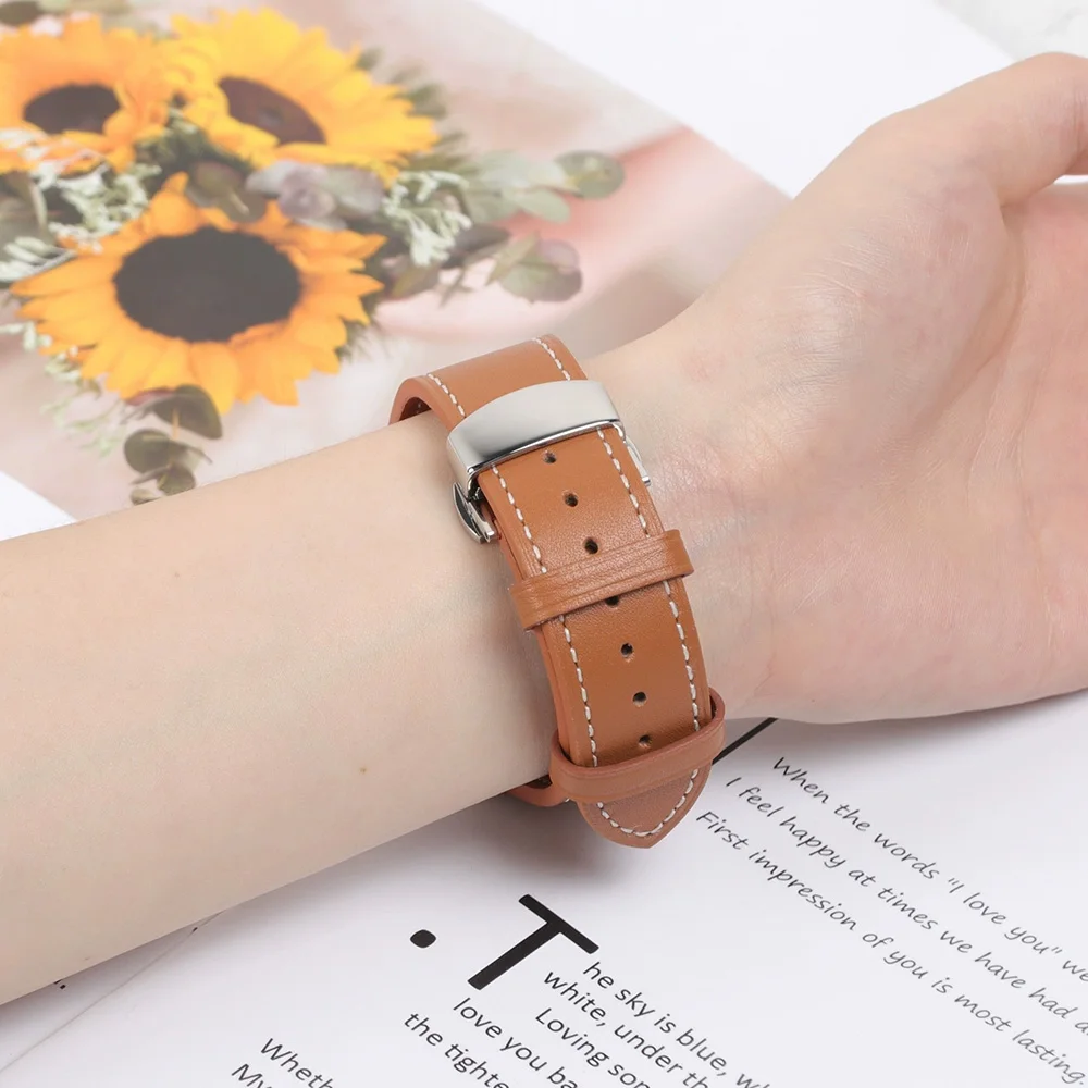 Premium-Lederarmband für Samsung Galaxy Watch 8 9 40mm 44mm Business-Armband für Galaxy Watch 8 Classic 46mm Smartwatch-Armband – Detail 5