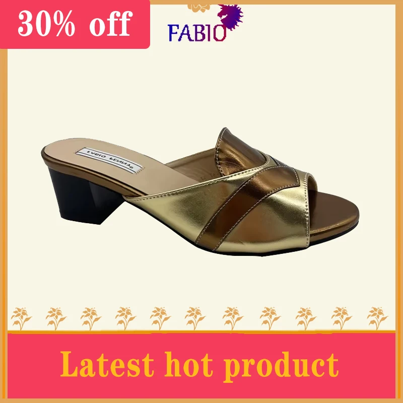 FABIO PENNY African mother Italian fashion exquisite patchwork outerwear women's slippers