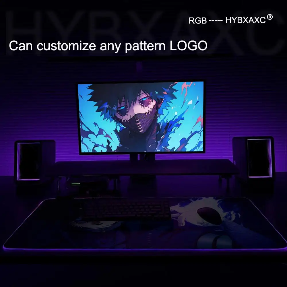 Cool Dabi Mouse Pad MousePad 900x400 My Hero Academia Dabi Gaming Accessories Deskmat Desk Mat Office Pads Pc RGB Large MausePad