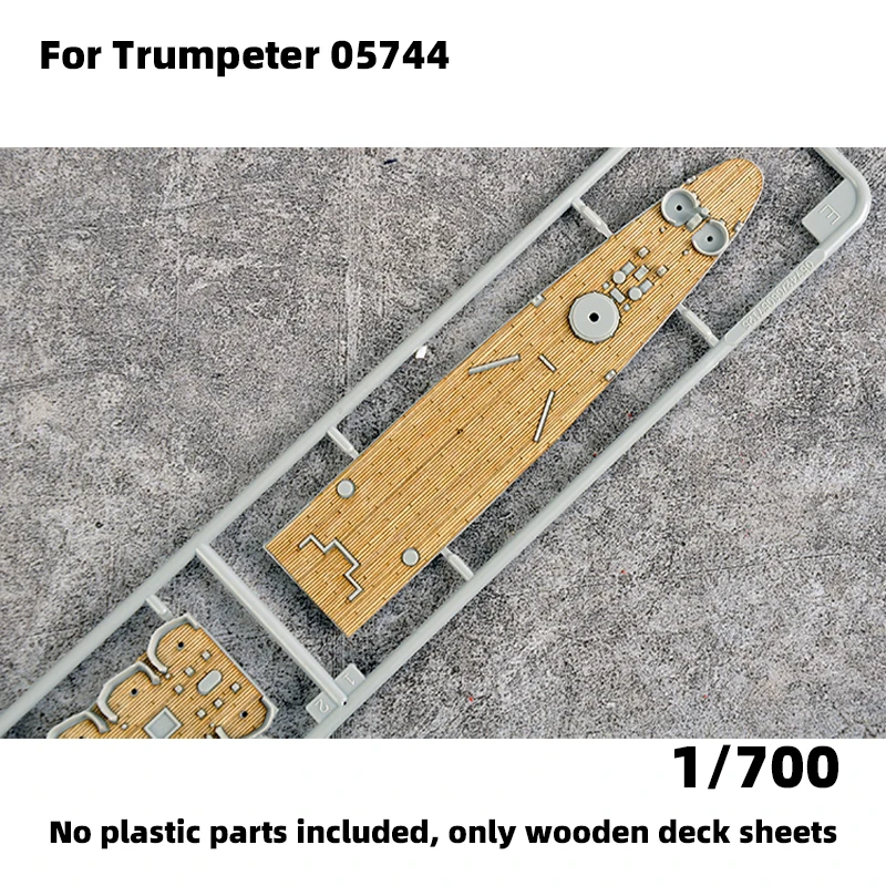 Modell-Upgrade-Teile: Lasergeschnittene Holzdeckplatte mit selbstklebender Ankerkette für TRUMPETER 05326 05744 USS 36/35 1/350 1/700 – Detail 3