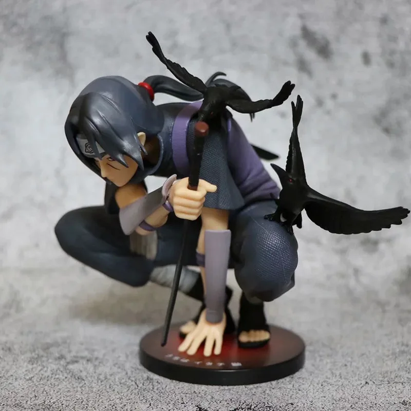 18cm Anime Naruto Figure Dark Weasel kükitades Uchiha Weasel Figure Model Statue Model Collection Decoration Model Toys Gift