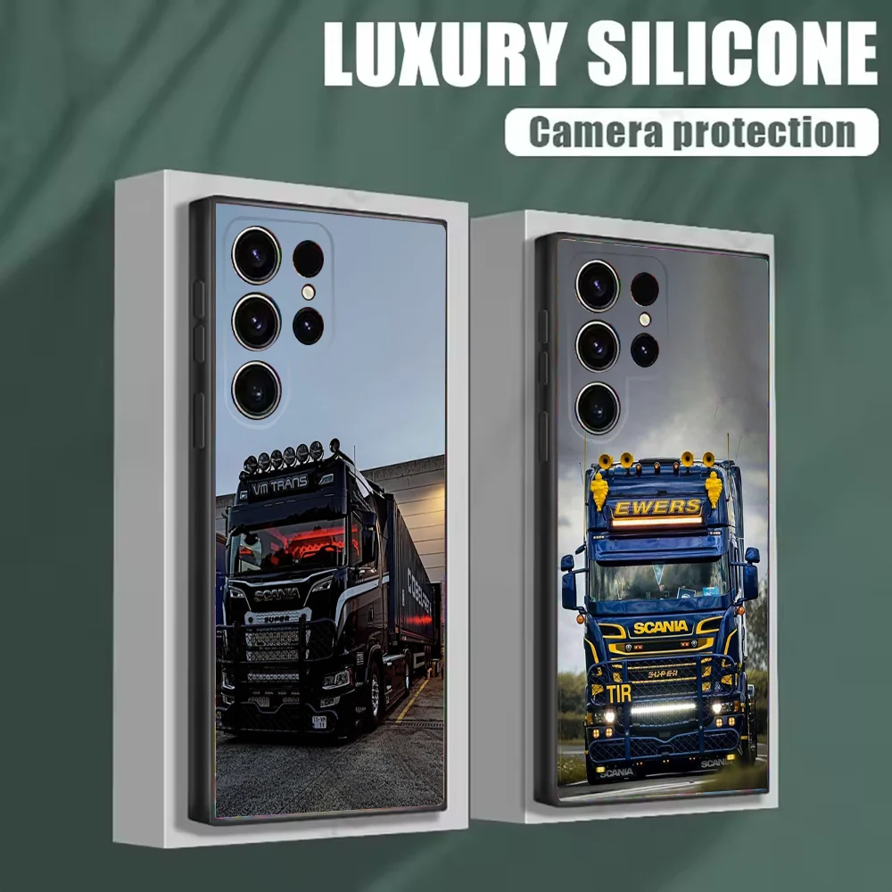 

V8-Truck-SAAB-S Phone Case For Samsung S25,S24,S21,S22,S23,S30,Ultra,S20,Plus,Fe,Lite,Note,10 Black Soft Shell
