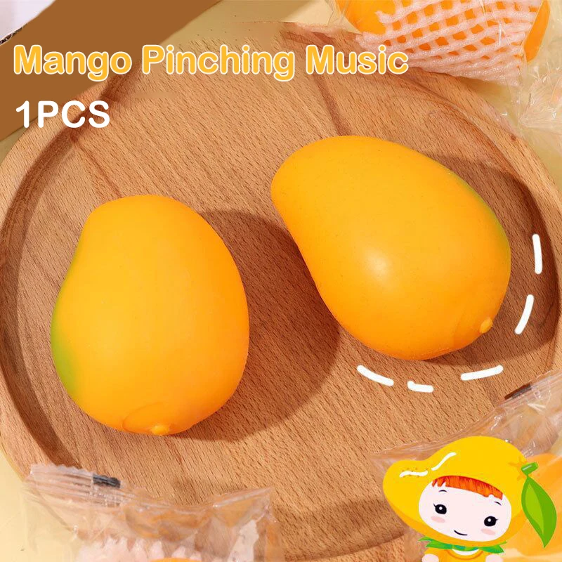 

Cute Simulation Soft Mango Decompression Pinch Toy Vent Ball Creative Fruit Squeeze Slow Rebound Toy Funny Party Tricky Toy Gift