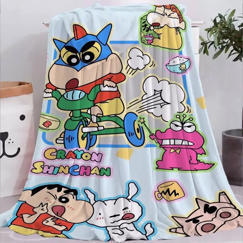 Anime Crayon Shin-chan 150X200 cm Coperta Azione Kamen Morbido Caldo Corallo Pile Lancio Casa Camera Da Letto Copriletto Cosplay Inverno Bambini