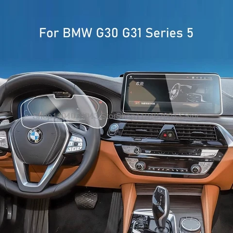 Защитная пленка из закаленного стекла для BMW G30 G31 Series5 2021-2023, автомобильный 12,3-дюймовый навигационный экран прибора, защита от царапин