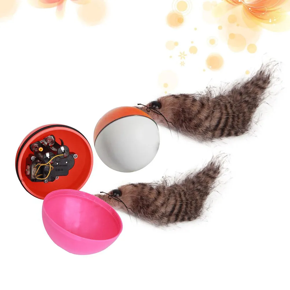 

2Pcs Battery Operated Electric Beaver Ball Ball for Cats Puppies Motorized Mouse Toy