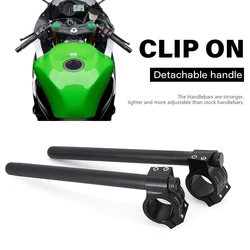 CNC Clip on Ons Fork Riser Handlebar For Kawasaki Ninja 250 300 400 636 ZX-6R ZX-7R ZX-9R ZX-10R EX250 EX500 ZX1400 ZX750 ZX900B