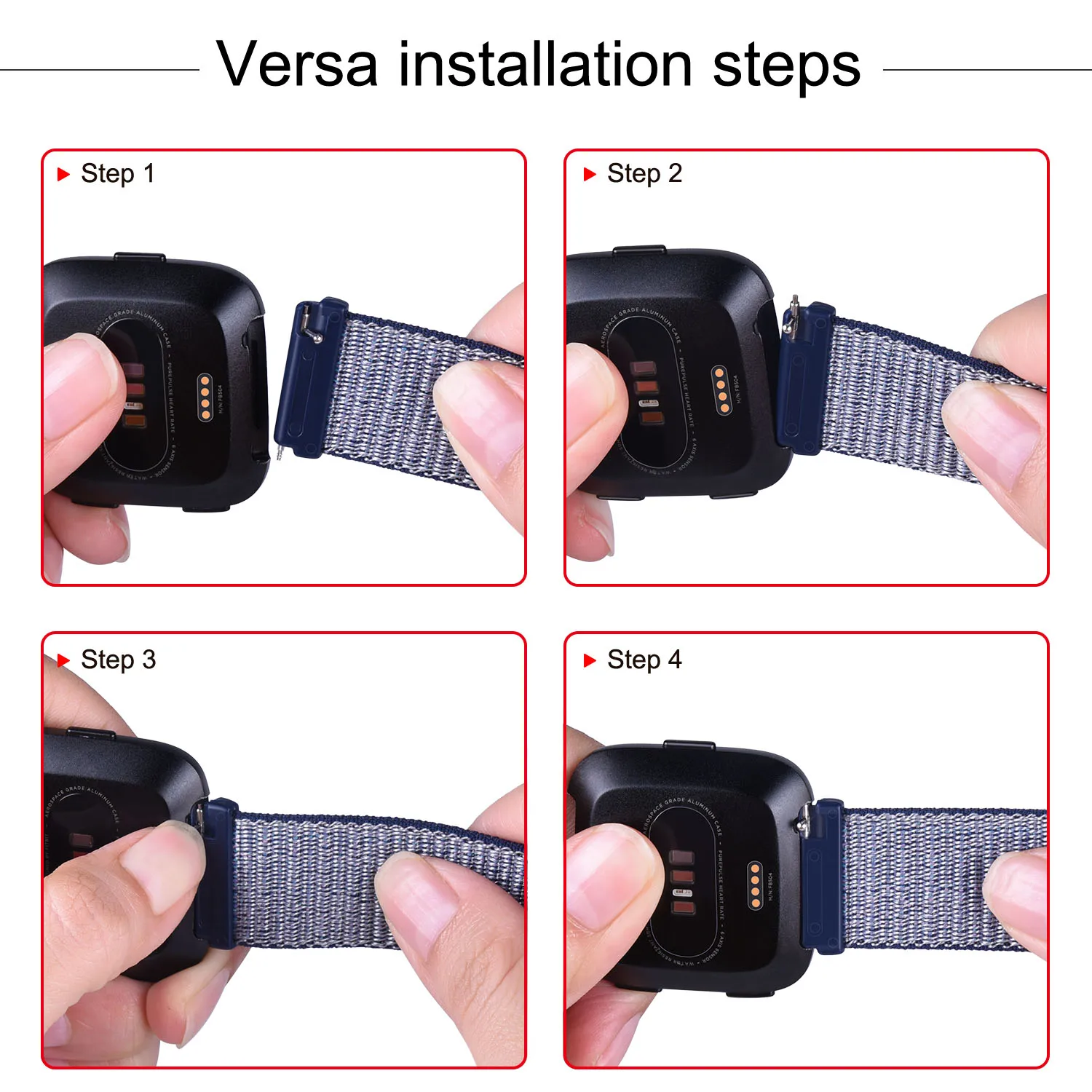 Nylon Strap for Fitbit Versa3 Lite Versa 2 band Smart watch replacment Watchbands correa Loop Bracelet Fitbit Versa 3 Sense band