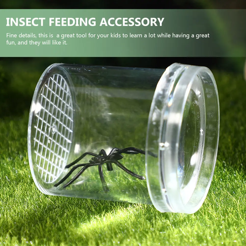 

4Pcs Insect Viewer Box Clear Magnifying Observation Container with Ventilation Large Space Catcher for Kids Catcher Kit for Kids