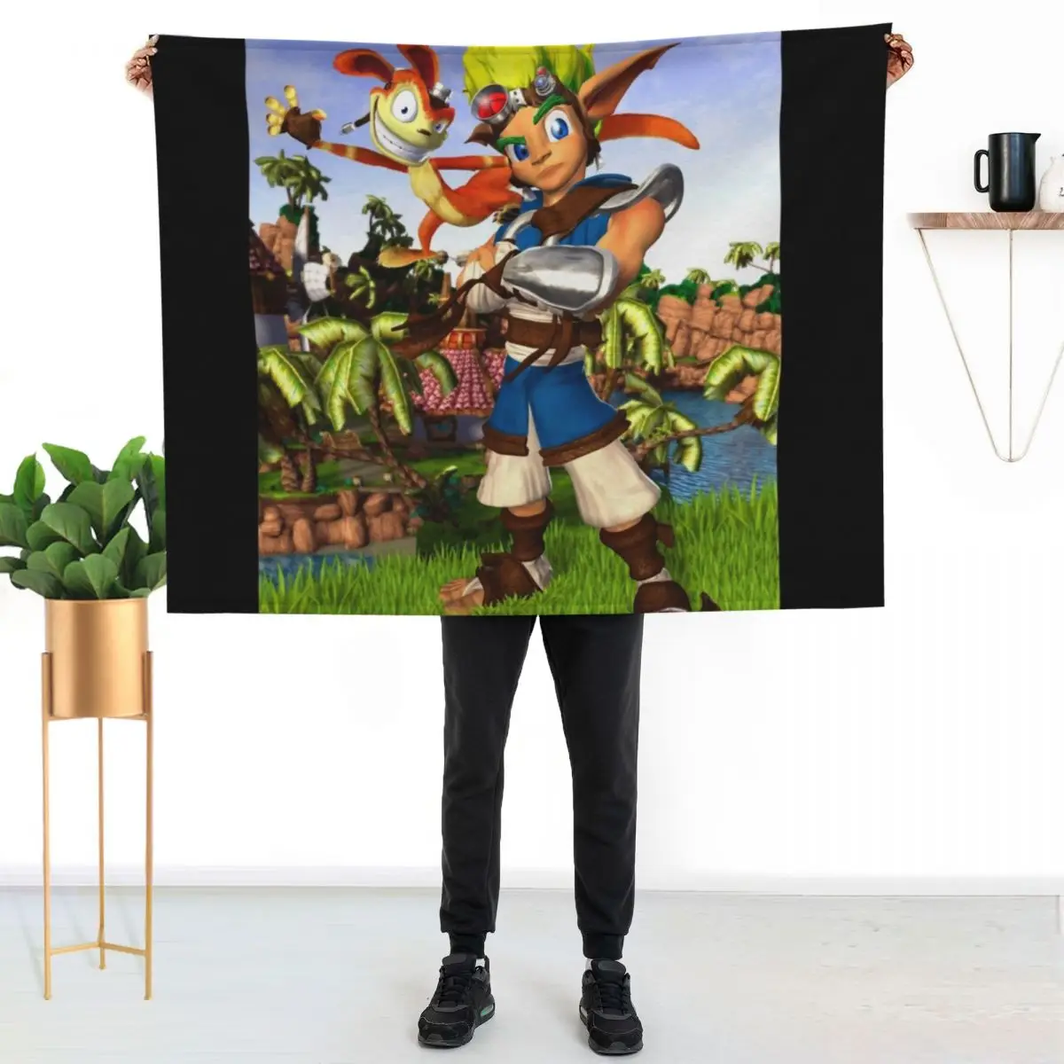 Jak and Daxter: The Precursor Legacy 2 Throw Blanket Luxury Throw Custom Decoratives Vintage Thermal Plaid on the sofa Blankets
