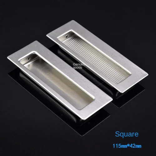 Imagen 2 del producto Tirador de muebles empotrado oculto de acero inoxidable, tiradores de puertas redondos y cuadrados para armario de cocina, cajón, 1 Uds.