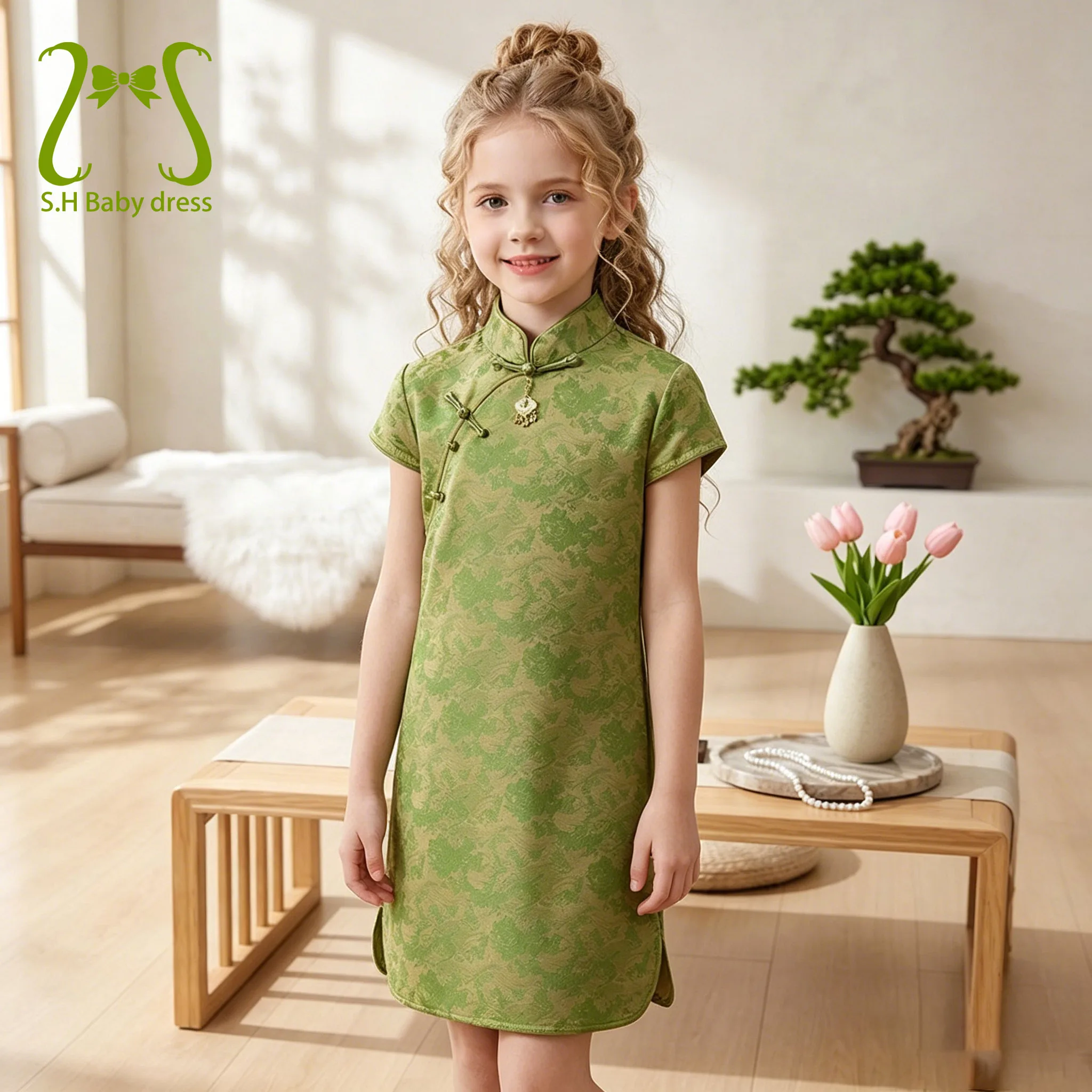 Baby Clothing H&M - Children Summer Children Short Sleeve Qipao