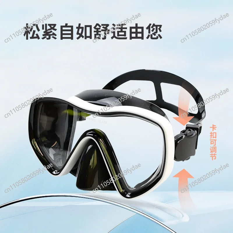 diving goggles adult silicone anti-fog snorkeling mask large frame diving mask full dry