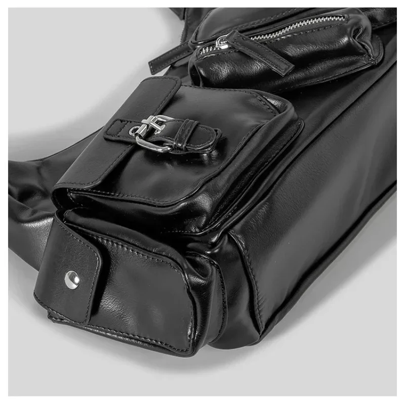 Fashion Luxury Designer Handbags Women's Y2K New Locomotive Package Purses Large Capacity Multiple Pockets Shoulder Underarm Bag