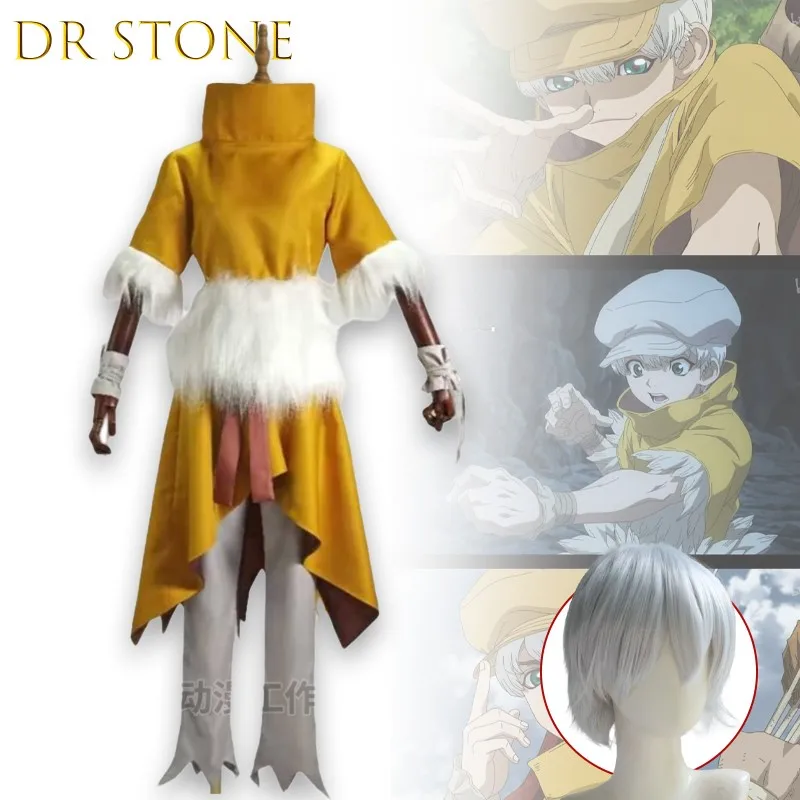 

‌‌‌‌‌ADrAnime Stone Saionji Ukyo Cosplay Costume Wig With Hat Halloween Woman Man Full Sets Uniform With Hat Disfraz Mujer Cos