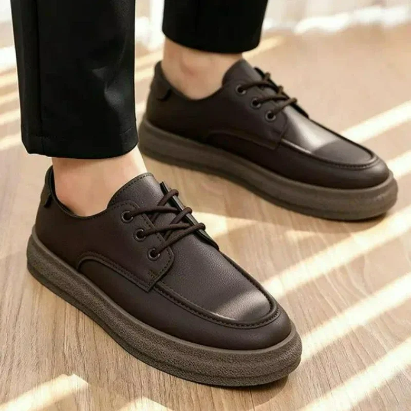 Men's Shoes Are Fashionable Brown Casual Shoes Made of Durable Suede Material Comfortable Walking Shoes Suitable for Daily Wear