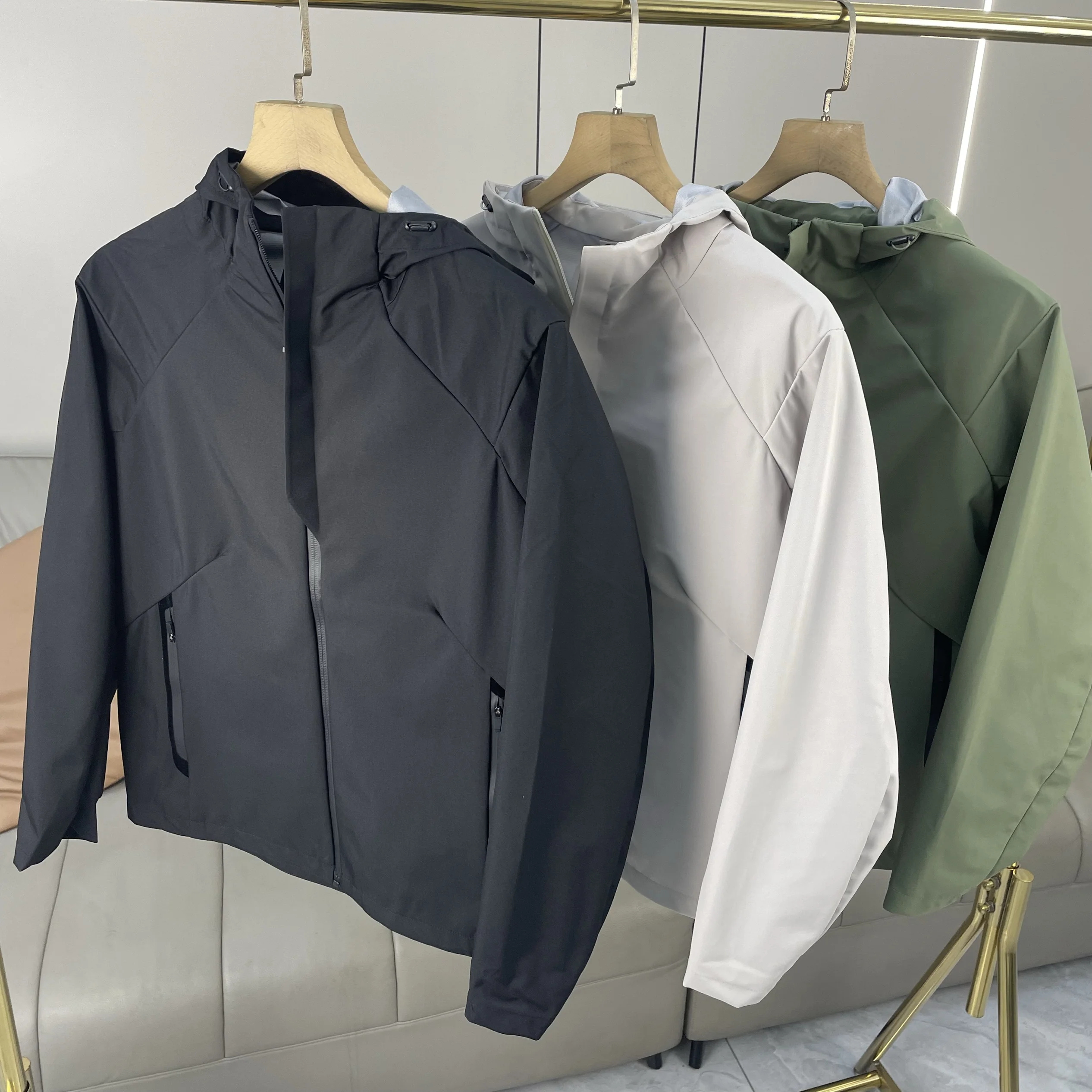 

NIAOXI Tech Tee-Proof Fabric Outdoor Windproof Waterproof Hooded Men's And Women's Jaet Faion Urban Sle Spring Autumn