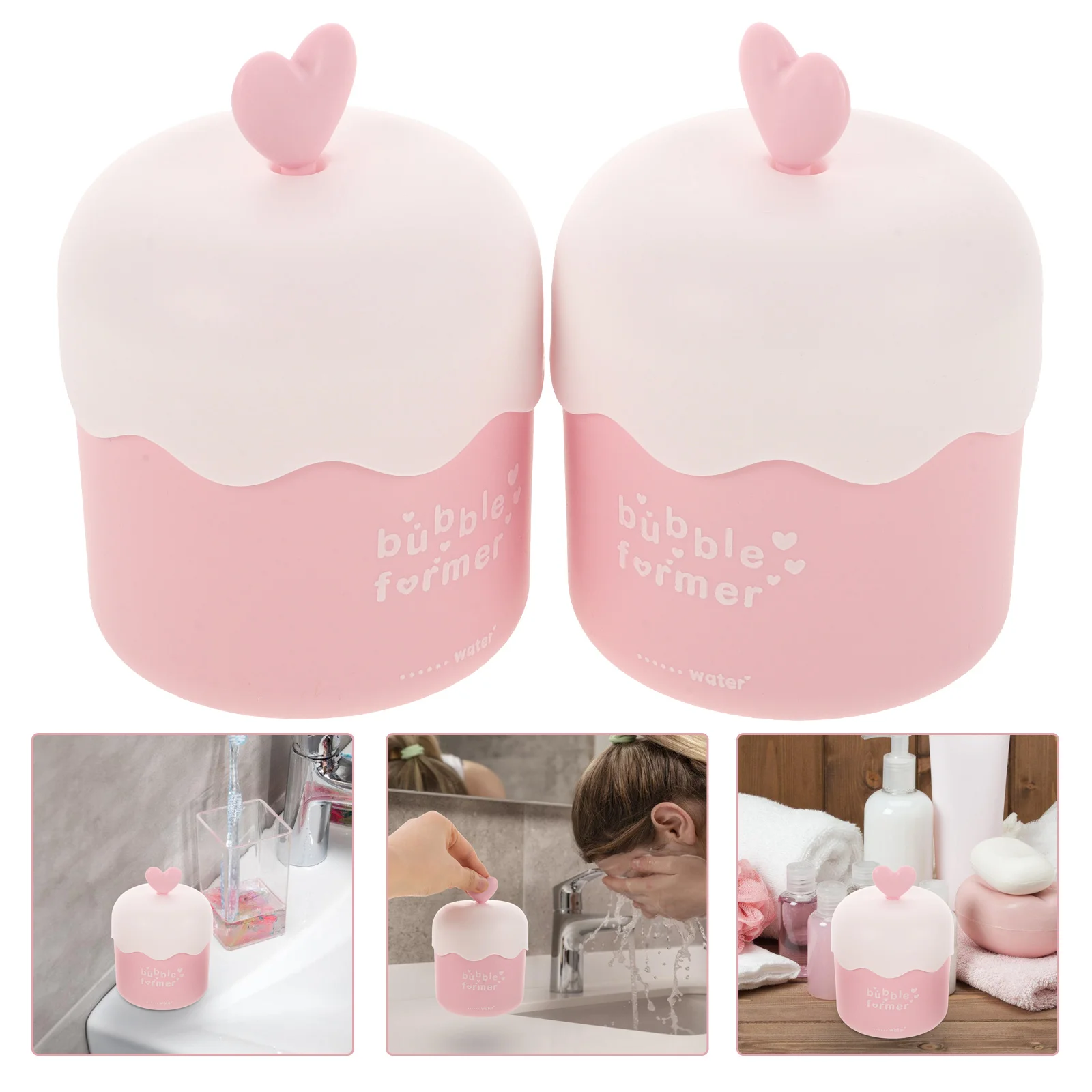 2 Pcs Bubbler Face Cleanser Maker Foam for Wash Washing Foams Cup Machine Portable Facial Plastic Child